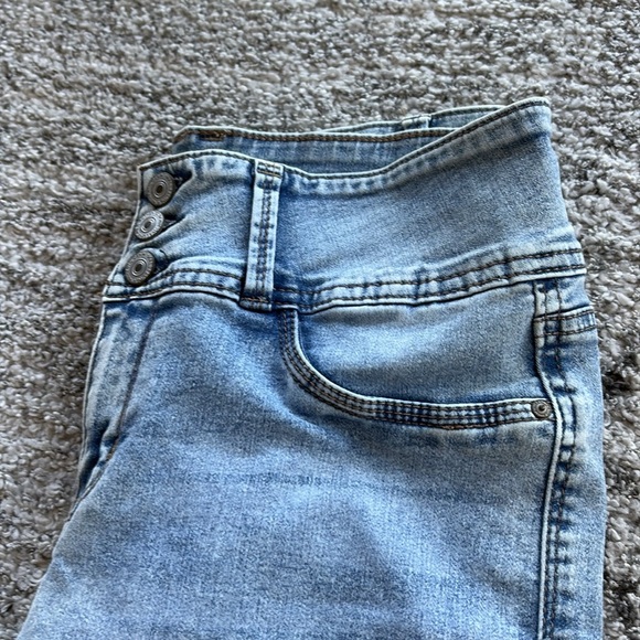 Light Blue Distressed Women's Jeans - Picture 4 of 8